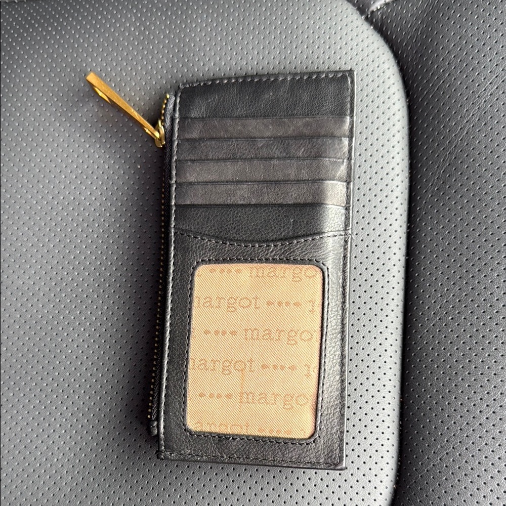 margot Black and Tan Key Card Holder Minimalist Design